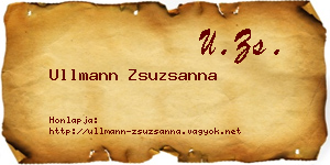 Ullmann Zsuzsanna névjegykártya
